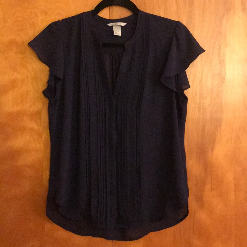H&M Dark Blue Blouse NWOT